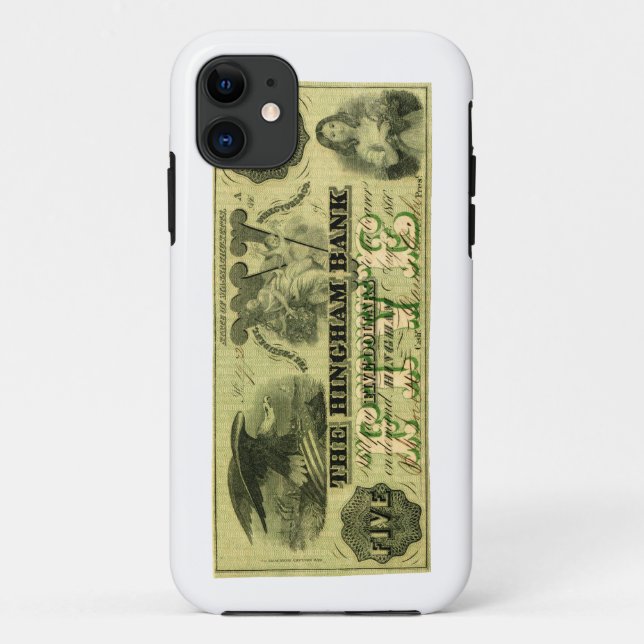 Funda De Case-Mate Para iPhone 1860 Hingham Massachusetts Five Dollar Note (Reverso)