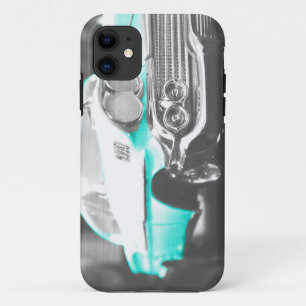 Funda Para iPhone 11 1958 chevy impala azul brillante auto clásico