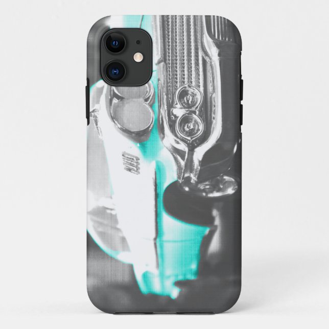 Funda De Case-Mate Para iPhone 1958 chevy impala azul brillante auto clásico (Reverso)