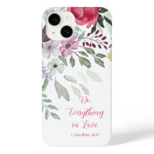 1 Corintios 16:14 Floral acuática blanca simple