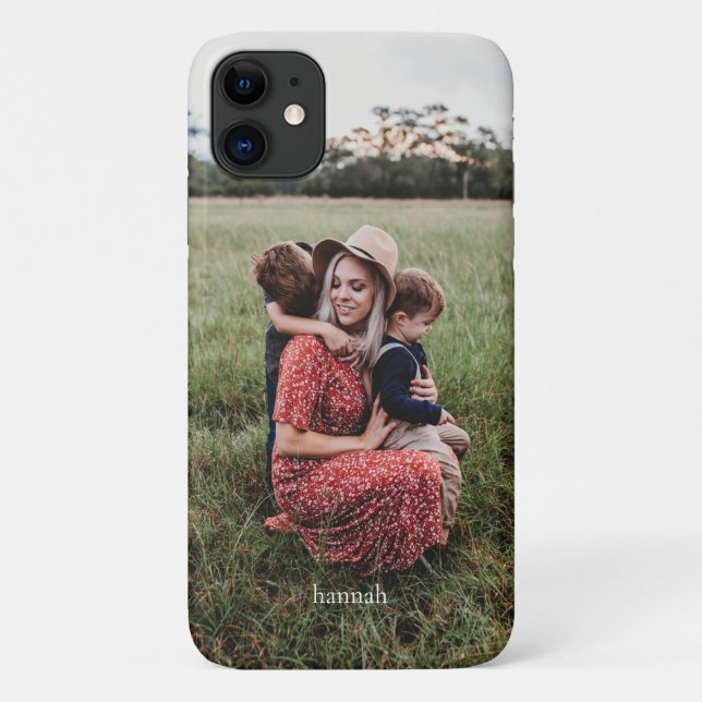 Funda De Case-Mate Para iPhone 1 Foto y Personalizado de nombre (Reverso)