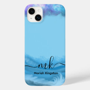 Funda Para iPhone 14 Plus De Case-Mate 1Mariah Kingston Blue ocean  pastel text editable 