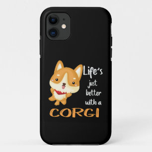 Funda Para iPhone 11 21 La vida es mejor con un corgi