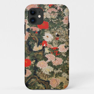 title_seo2 22. 牡丹小禽図, Peonies y pequeños pájaros, Jakuchū del