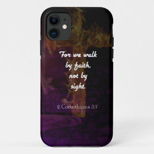 Funda Para iPhone 11 2 Corinthians 5:7 Biblia Verse Cita sobre fe