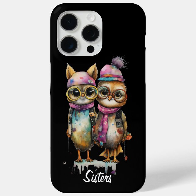Funda De Case-Mate Para iPhone 2 Owlie Cats (Reverso )