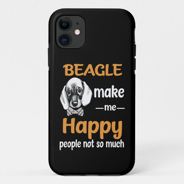 Funda De Case-Mate Para iPhone 30 Beagle Hazme Feliz (Reverso)