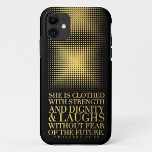 Funda Para iPhone 11 31:25 negro de los proverbios del oro