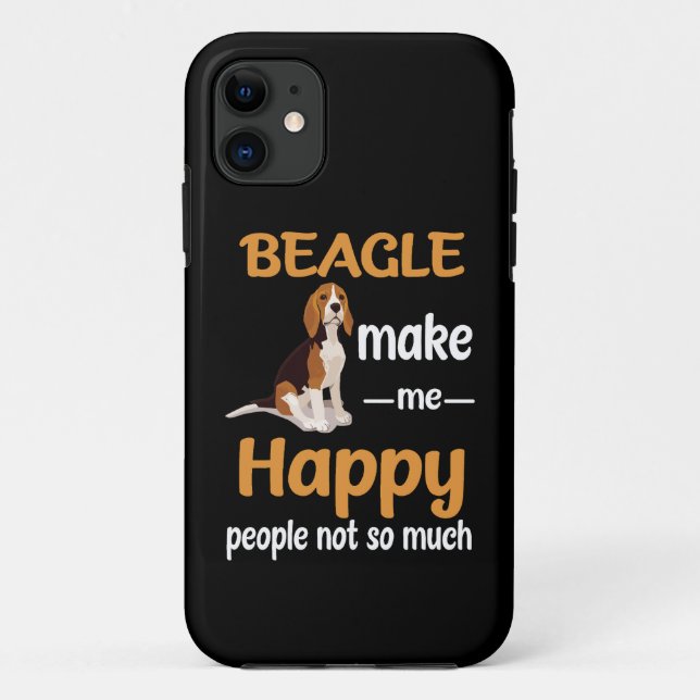 Funda De Case-Mate Para iPhone 34 Beagle Hazme Feliz (Reverso)