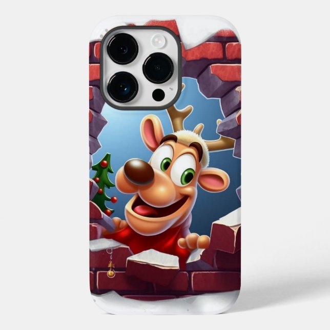 Funda De Case-Mate Para iPhone 3.ª Jolly Reindeer (Reverso )