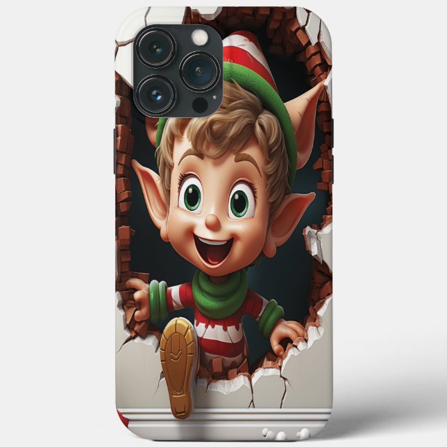 Funda De Case-Mate Para iPhone 3.ᵉʳ elfo de los graciosos Navidades (Reverso )