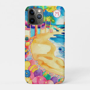 Funda Para iPhone 11 Pro *~* 3 Arena paraguas de la playa del mar acuático