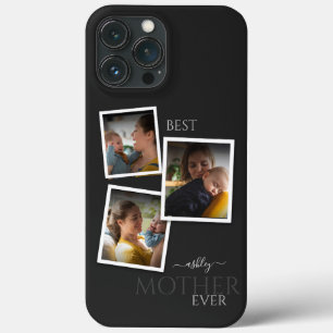 Funda Para iPhone 13 Pro Max 3 Collage de Fotos Mamá Familia Día de la Madre In