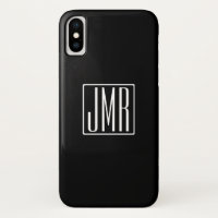 3 iniciales Monograma | Negro y Blanco (o color di