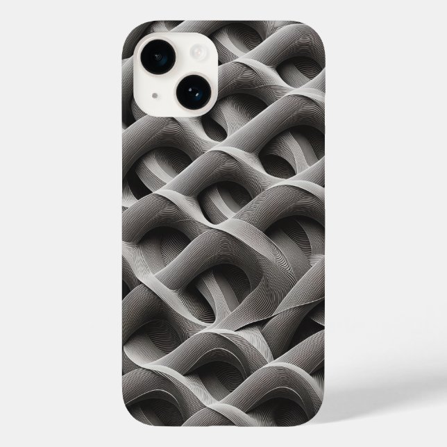 Funda De Case-Mate Para iPhone 3D Monochrome Architectural Weave Phone Case  (Reverso )