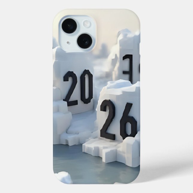 Funda De Case-Mate Para iPhone  3D Number Design for New Year 2026 (Reverso )
