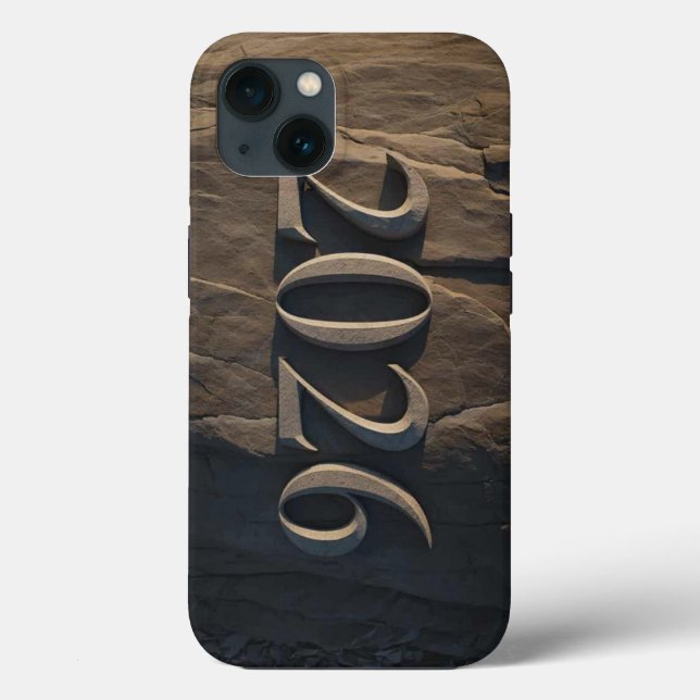 Funda De Case-Mate Para iPhone 3D Number Design for New Year 2026 (Reverso )