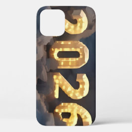 Funda Para iPhone 12 3D Number Design for New Year 2026