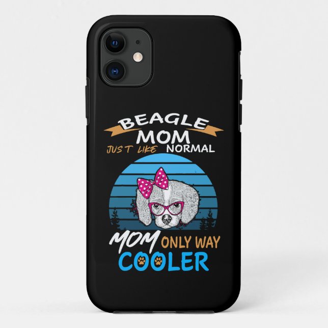 Funda De Case-Mate Para iPhone 44 Beagle Mom Cooler (Reverso)