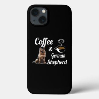 Funda Para iPhone 13 4 Café Y Pastor Alemán