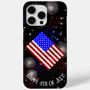 Funda Para iPhone 15 Pro Max 4 de julio Celebración - Bandera de Estados Unidos
