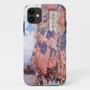 Funda Para iPhone 11 4 de julio Desfile de Bandera Americana Hassam 191