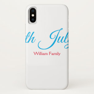 Funda Para iPhone X 4 de julio día de la independencia añadir nombre t