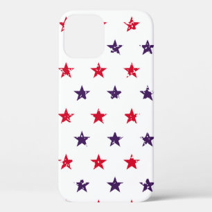 Funda Para iPhone 12 4 de julio Estrellas Grunge Resumen Patrón sin Sea