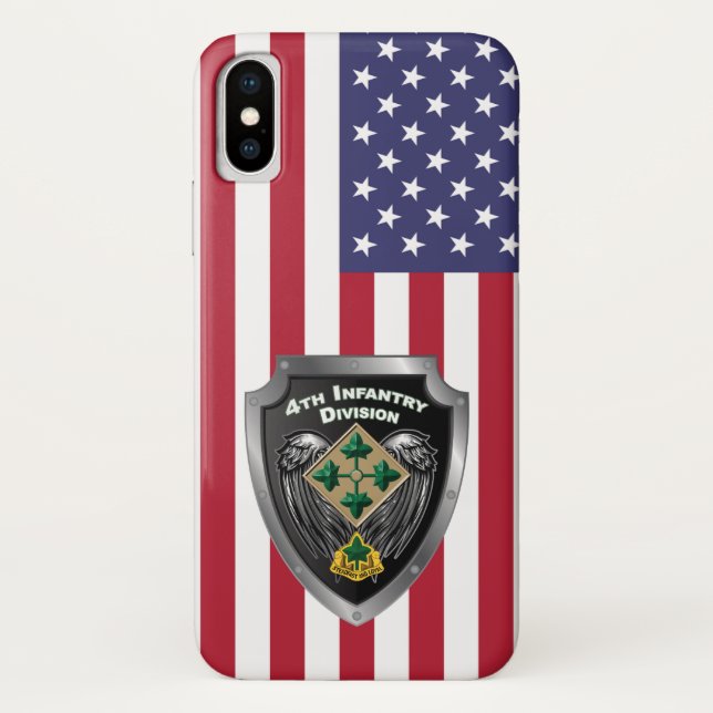 Funda De Case-Mate Para iPhone 4ta División de Infantería “Firme y Leal” (Reverso)