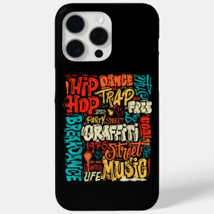 Funda Para iPhone 15 Pro Max 50.º Graffiti De Música Y Hip-hop Cassette Vintage