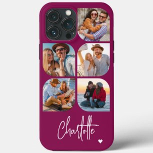 Funda Para iPhone 13 Pro Max 5 Foto Moderno de moda Nombre simple personalizado