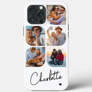 Funda Para iPhone 13 Pro Max 5 Foto Moderno Simple Nombre Personalizado