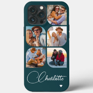 Funda Para iPhone 13 Pro Max 5 Foto Moderno Simple Nombre Personalizado
