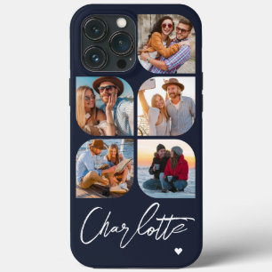 Funda Para iPhone 13 Pro Max 5 Foto Moderno Simple Nombre Personalizado