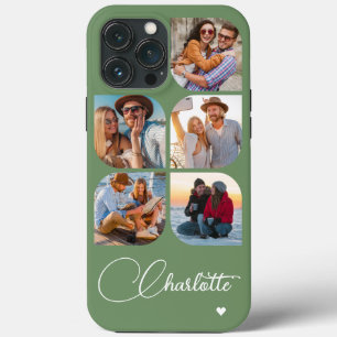 Funda Para iPhone 13 Pro Max 5 Foto Moderno Simple Nombre Personalizado