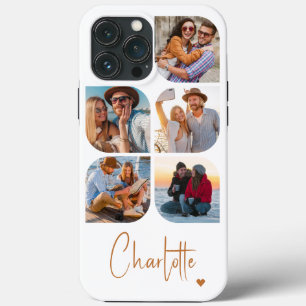 Funda Para iPhone 13 Pro Max 5 Foto Moderno Simple Nombre Personalizado