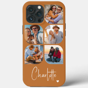 Funda Para iPhone 13 Pro Max 5 Foto Moderno Simple Nombre Personalizado