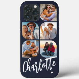 Funda Para iPhone 13 Pro Max 5 Foto Moderno Simple Nombre Personalizado