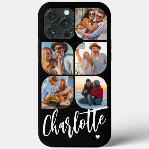 Funda Para iPhone 13 Pro Max 5 Foto Moderno Simple Nombre Personalizado