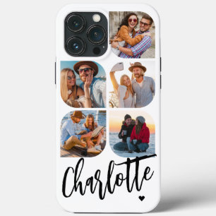 Funda Para iPhone 13 Pro Max 5 Foto Moderno Simple Nombre Personalizado