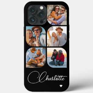 Funda Para iPhone 13 Pro Max 5 Foto Moderno Simple Nombre Personalizado