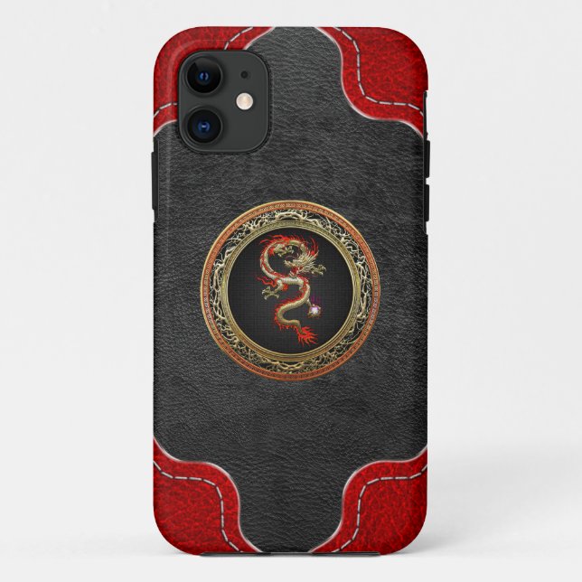 Funda De Case-Mate Para iPhone [600] Dragón chino de oro Fucanglong (Reverso)