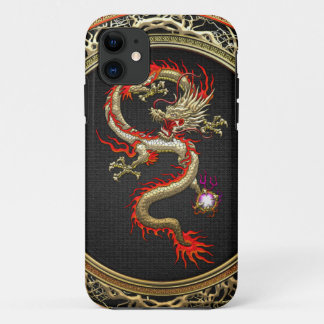 Funda Para iPhone 11 [600] Dragón chino de oro Fucanglong