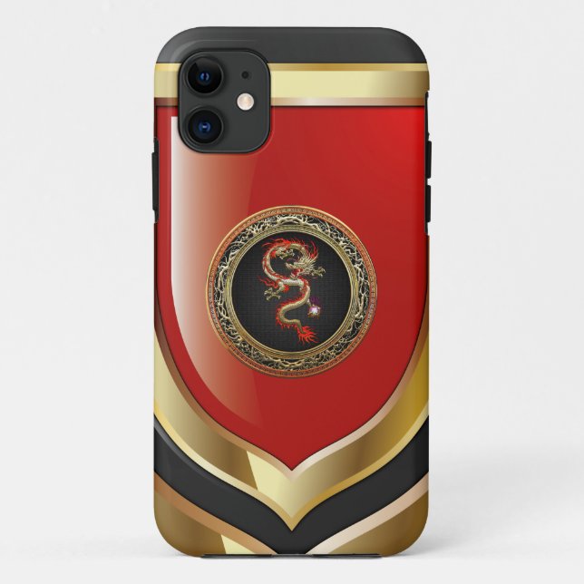 Funda De Case-Mate Para iPhone [600] Dragón chino de oro Fucanglong (Reverso)