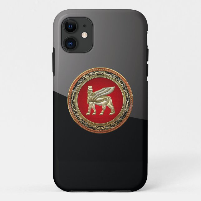 Funda De Case-Mate Para iPhone [600] Lamassu de toro alado babilónico [3D] (Reverso)