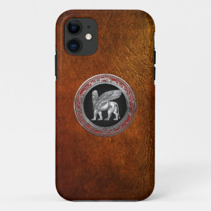 Funda Para iPhone 11 [600] León alado asirio - Plata Lamassu
