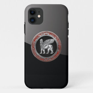 Funda Para iPhone 11 [600] León alado asirio - Plata Lamassu