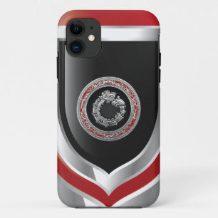 Funda Para iPhone 11 [600] Serpent God Quetzalcoatl [Plata]