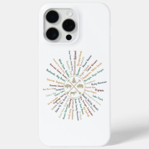 Funda Para iPhone 15 Pro Max 63 Parques Nacionales Mapa Regalos Campino Vintage