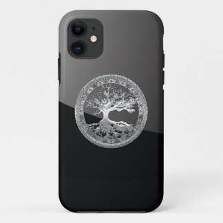 Funda Para iPhone 11 [68] Árbol de vida celta plateado